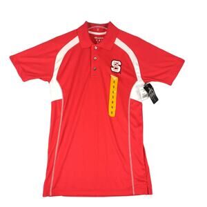 NWT Champion NC STATE Men's S Athletic Performance Red Polo Shirt Wolfpack Elite